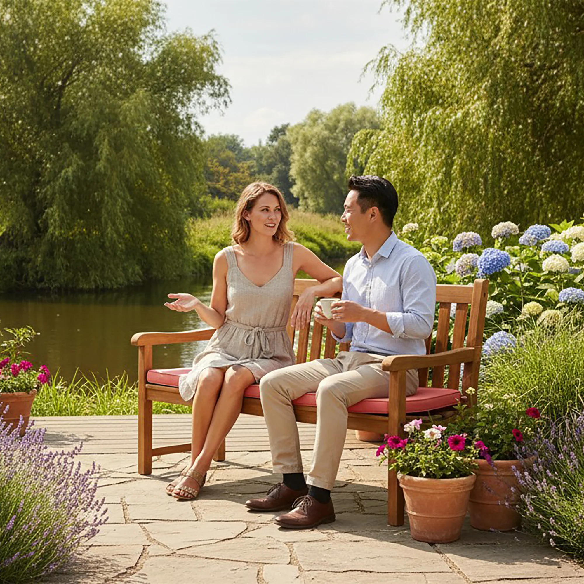 3 Seater Garden Bench Cushion Terracotta