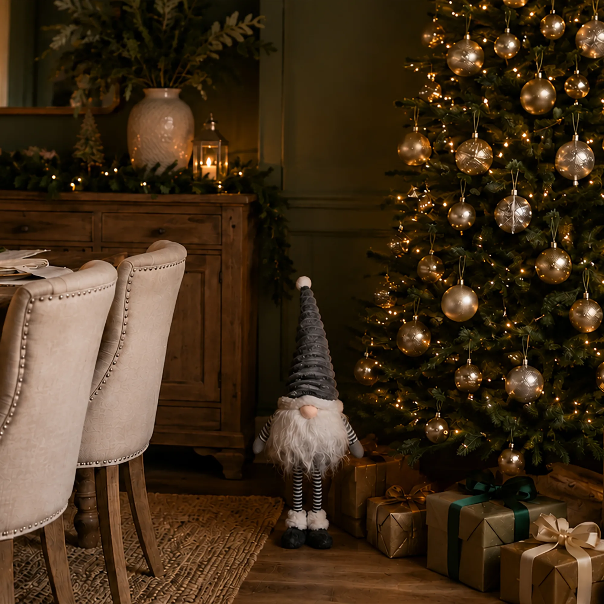 Large Grey Groovikert Christmas Gonk Figure – 53cm