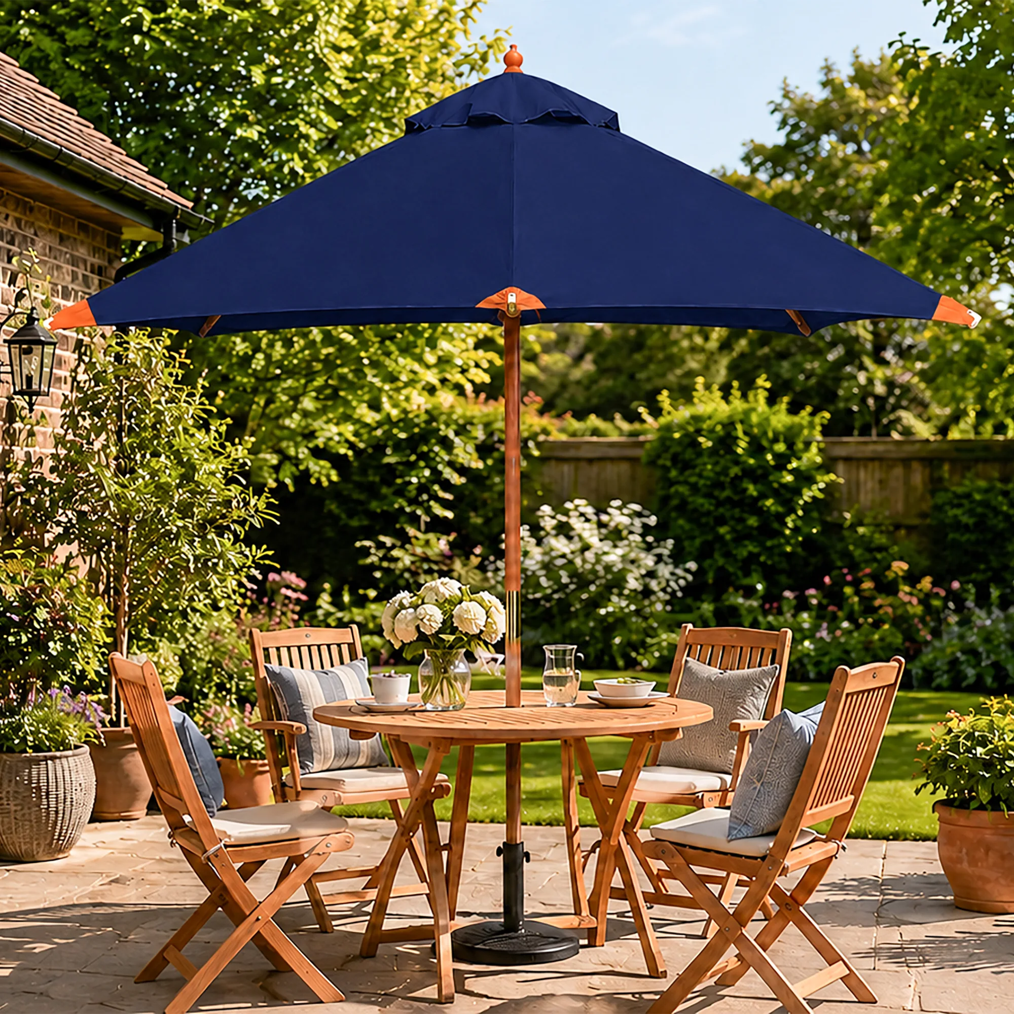 Cantilever parasol.