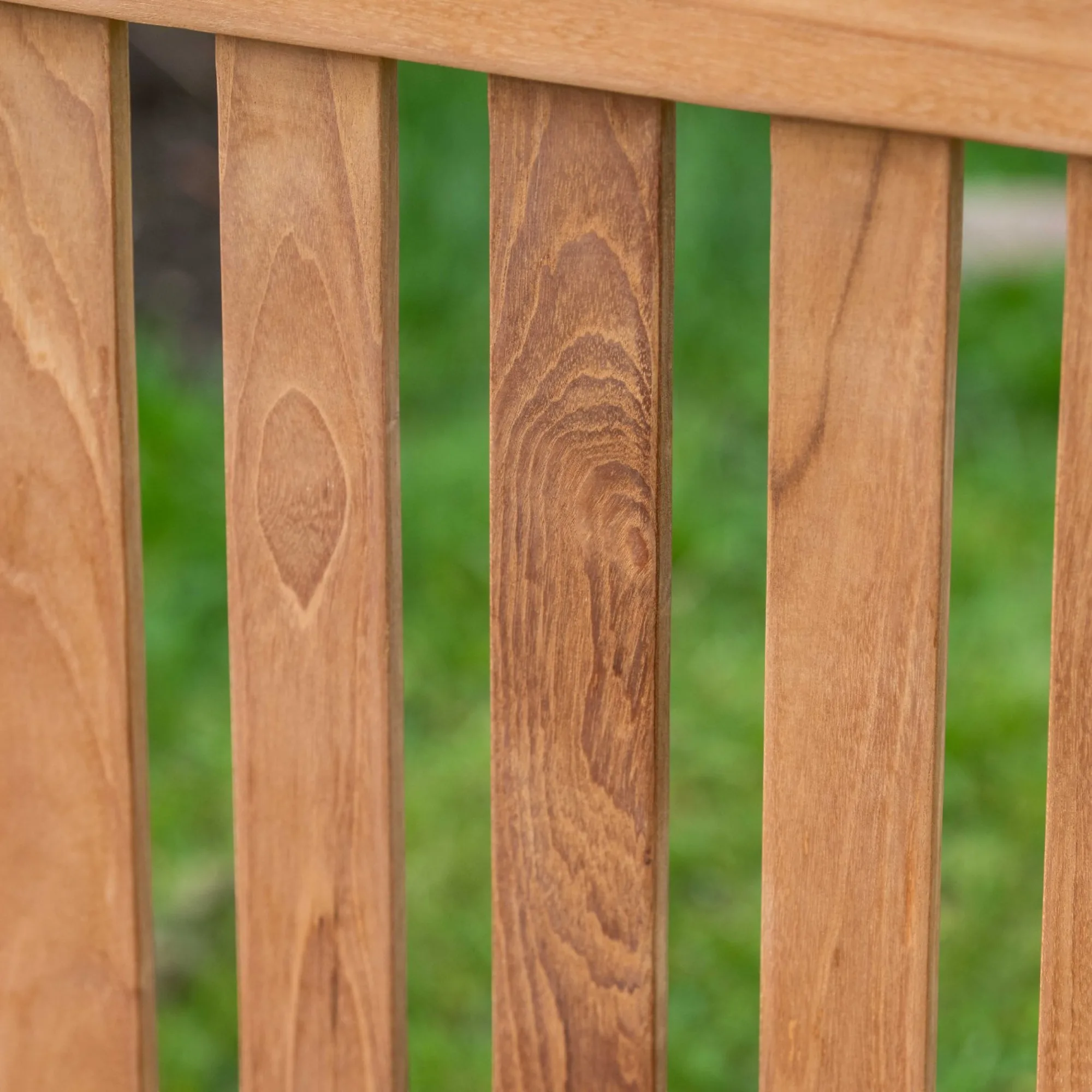 Close-up of the mortise and tenon joinery and brass fixings